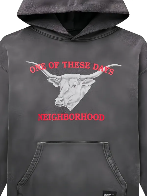 Neighborhood x One Of These Days Graphic Hoodie | Grey | FARFETCH