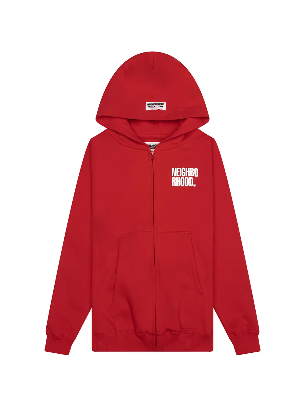 Neighborhood zipped hoodie - Rosso