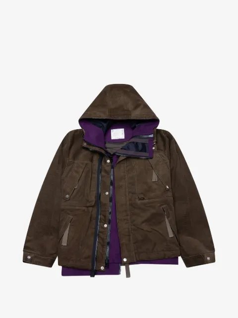 sacai chamarra con capucha