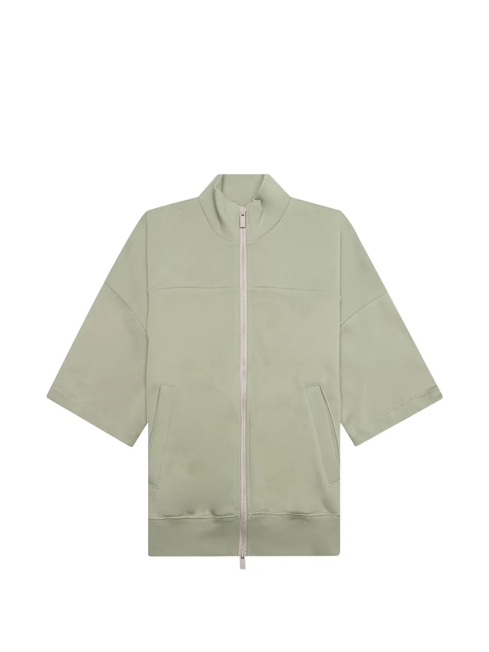 FEAR OF GOD ESSENTIALS KIDS zip short-sleeve sweatshirt - Verde