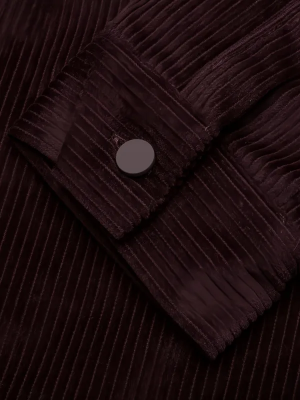 FEAR OF GOD ESSENTIALS Corduroy Shirt Jacket | Purple | FARFETCH UK