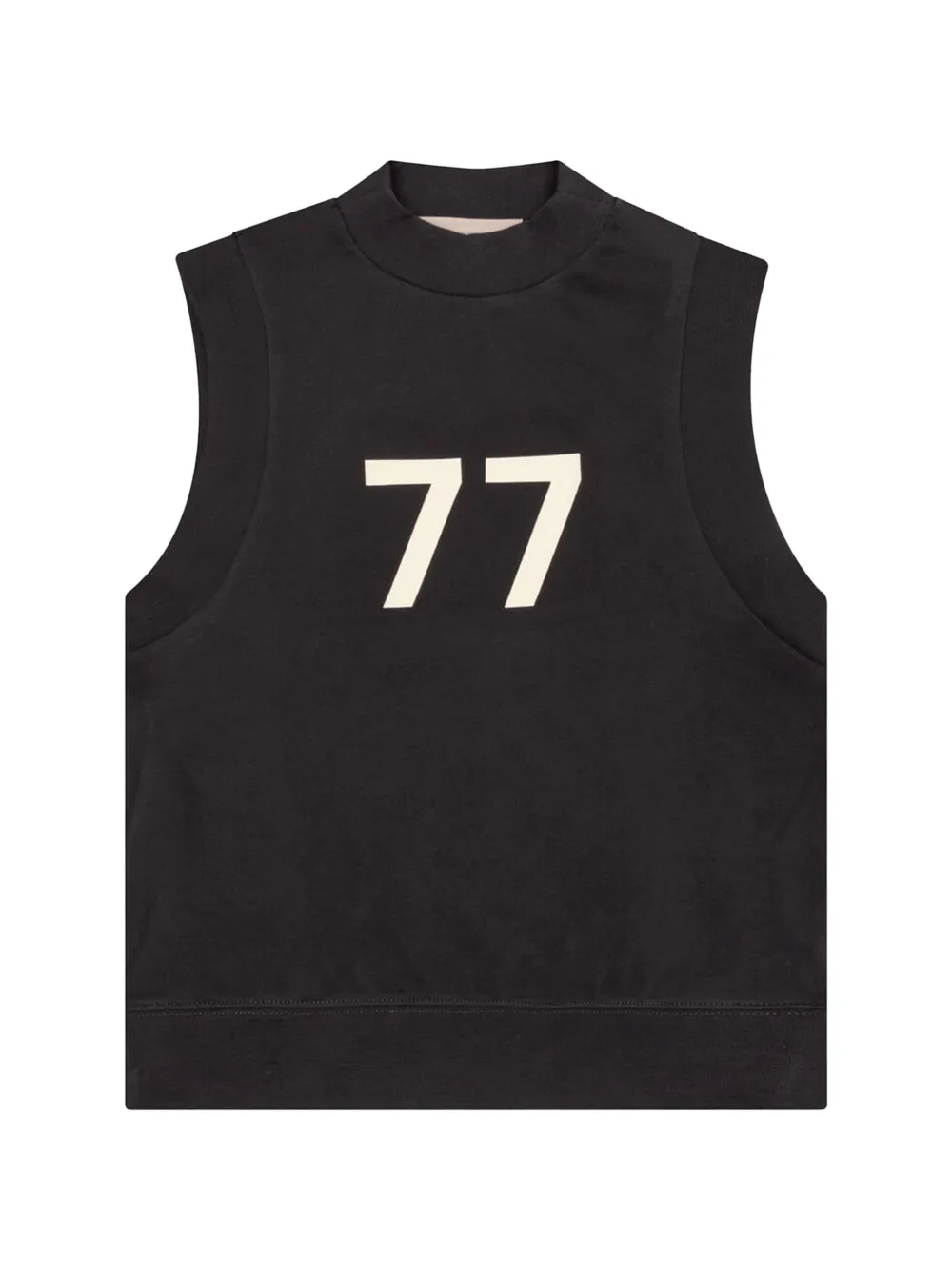FEAR OF GOD ESSENTIALS KIDS sleeveless number-graphic sweatshirt - Nero