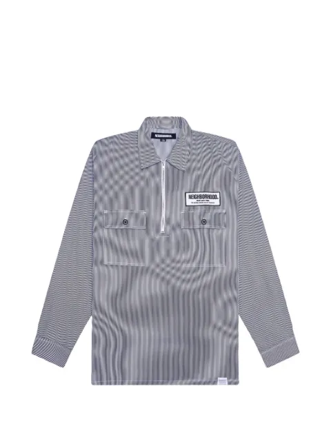 Neighborhood pocket-striped polo shirt