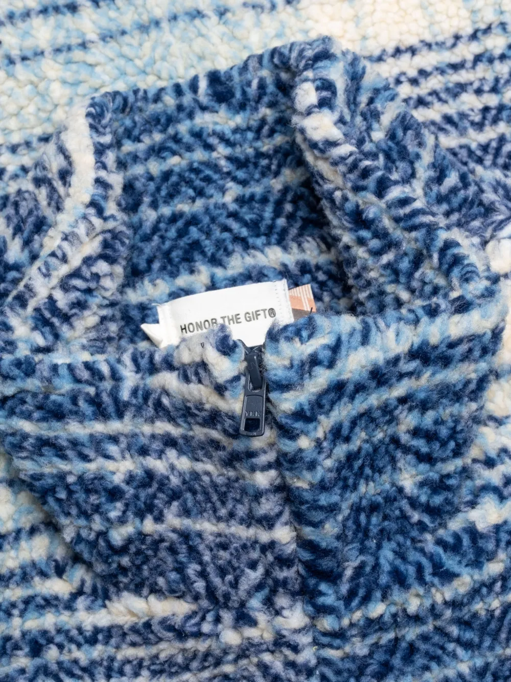  Honor The Gift Plaid Zipped Jacket - Blue 