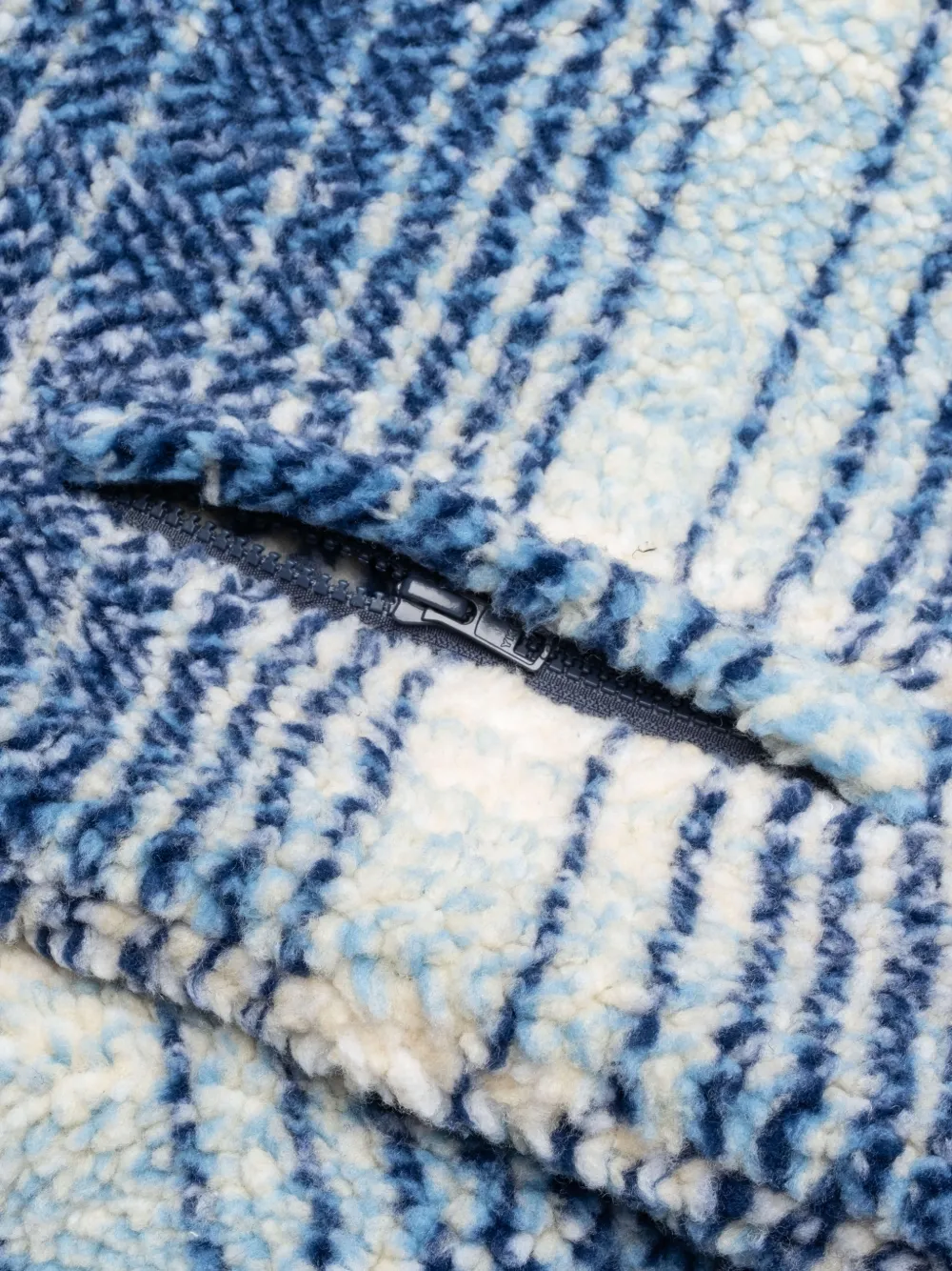 Honor The Gift Geruit jack met rits Blauw