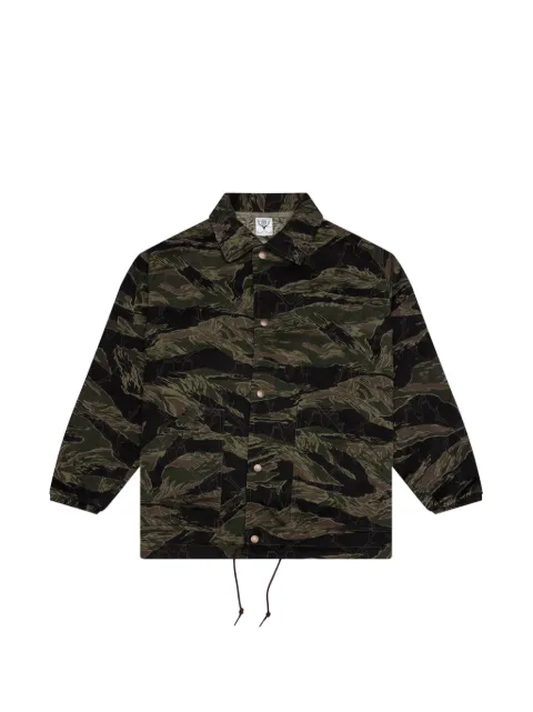 SOUTH2 WEST8 Skull Quilting camo-print jacket