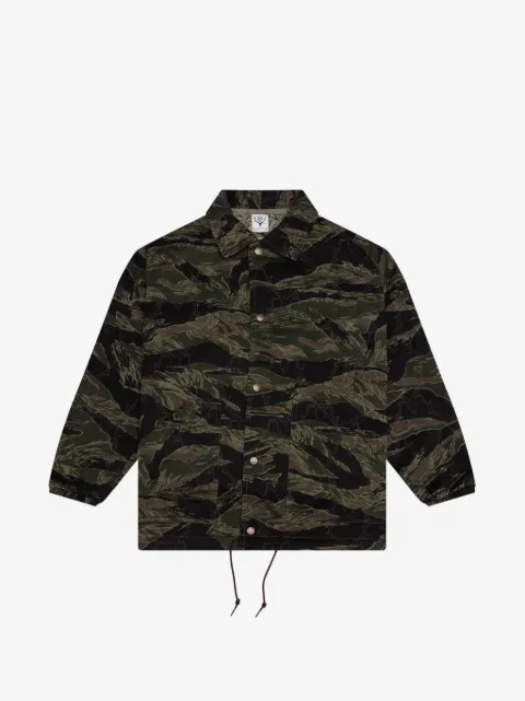 SOUTH2 WEST8 Skull Quilting camo-print jacket