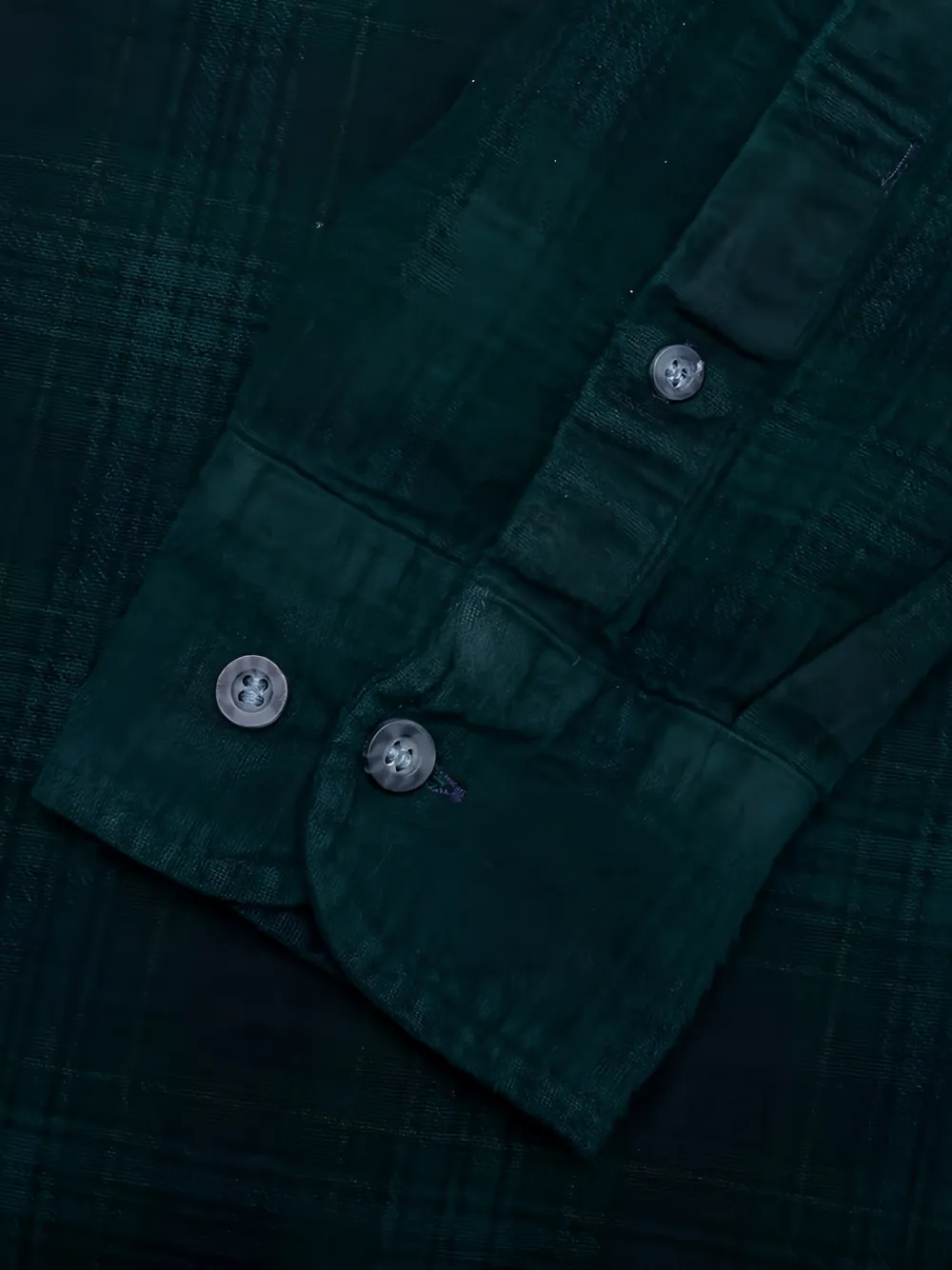 Needles Over Dye flanellen overhemd Groen