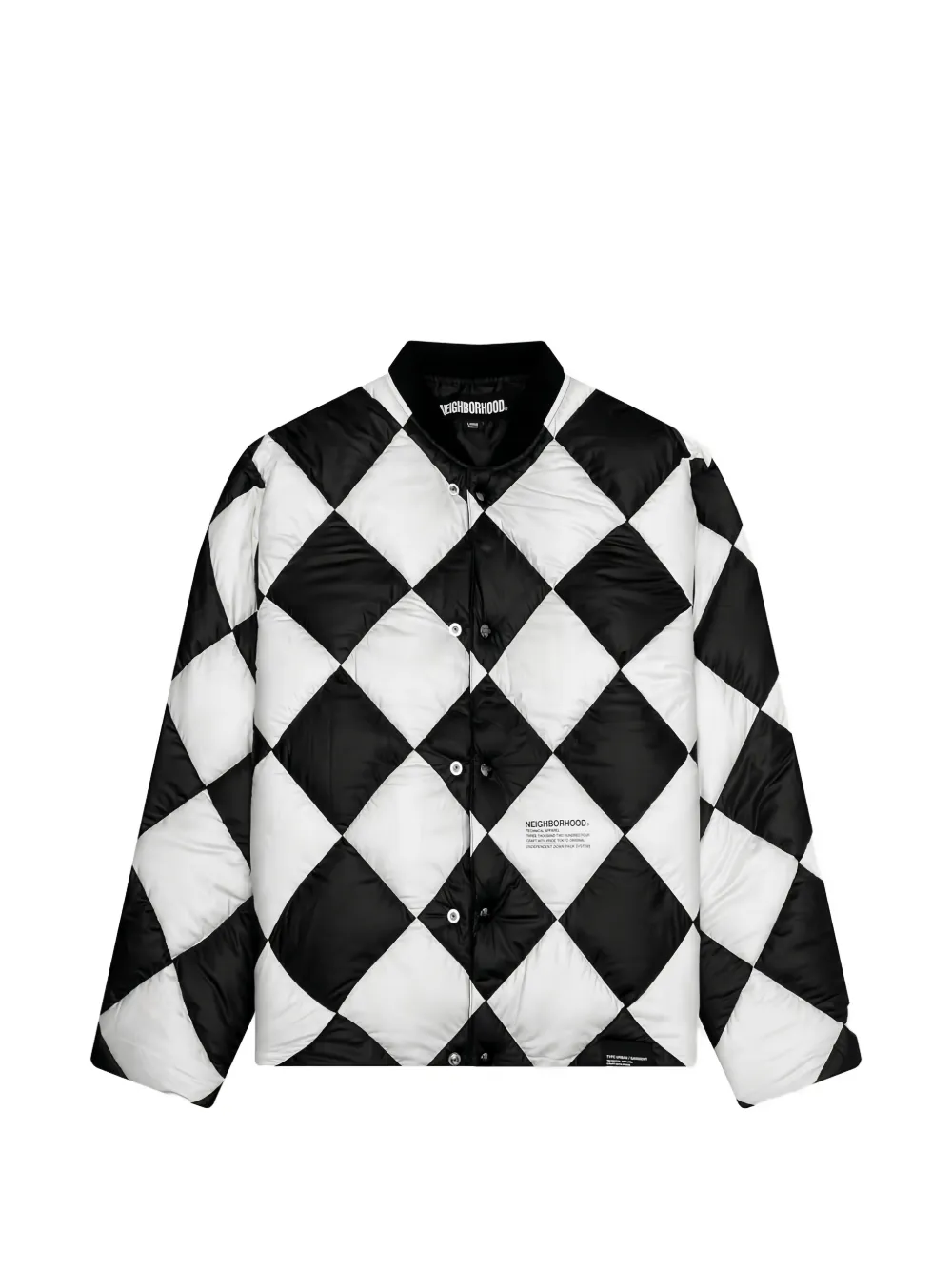 Neighborhood Checker puffer jacket - Nero