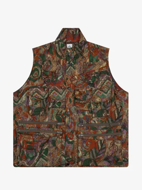 SOUTH2 WEST8 zipped multi-pocket padding vest