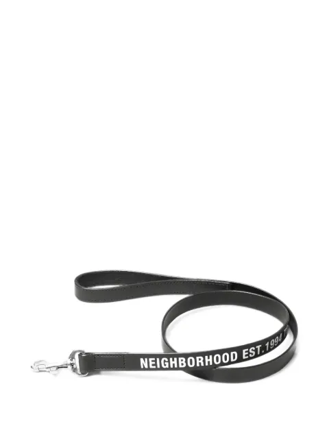 Neighborhood logo-print leather dog leash