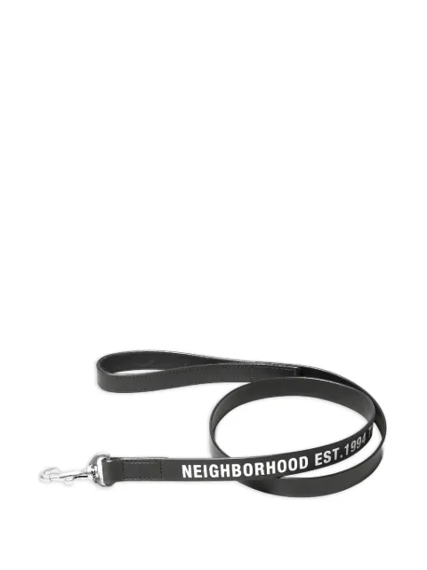 Neighborhood logo-print leather dog leash
