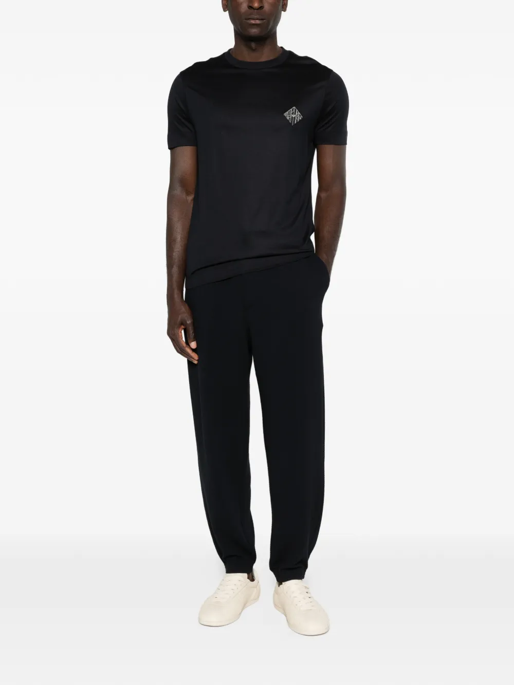 Emporio Armani T-shirt met ronde hals Blauw