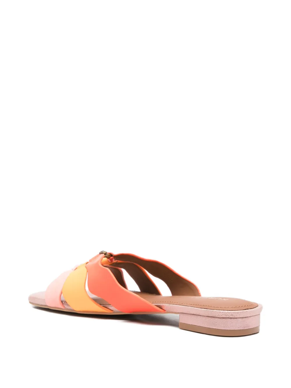 Kurt Geiger London Sun Wave platte sandalen met ring-detail Oranje