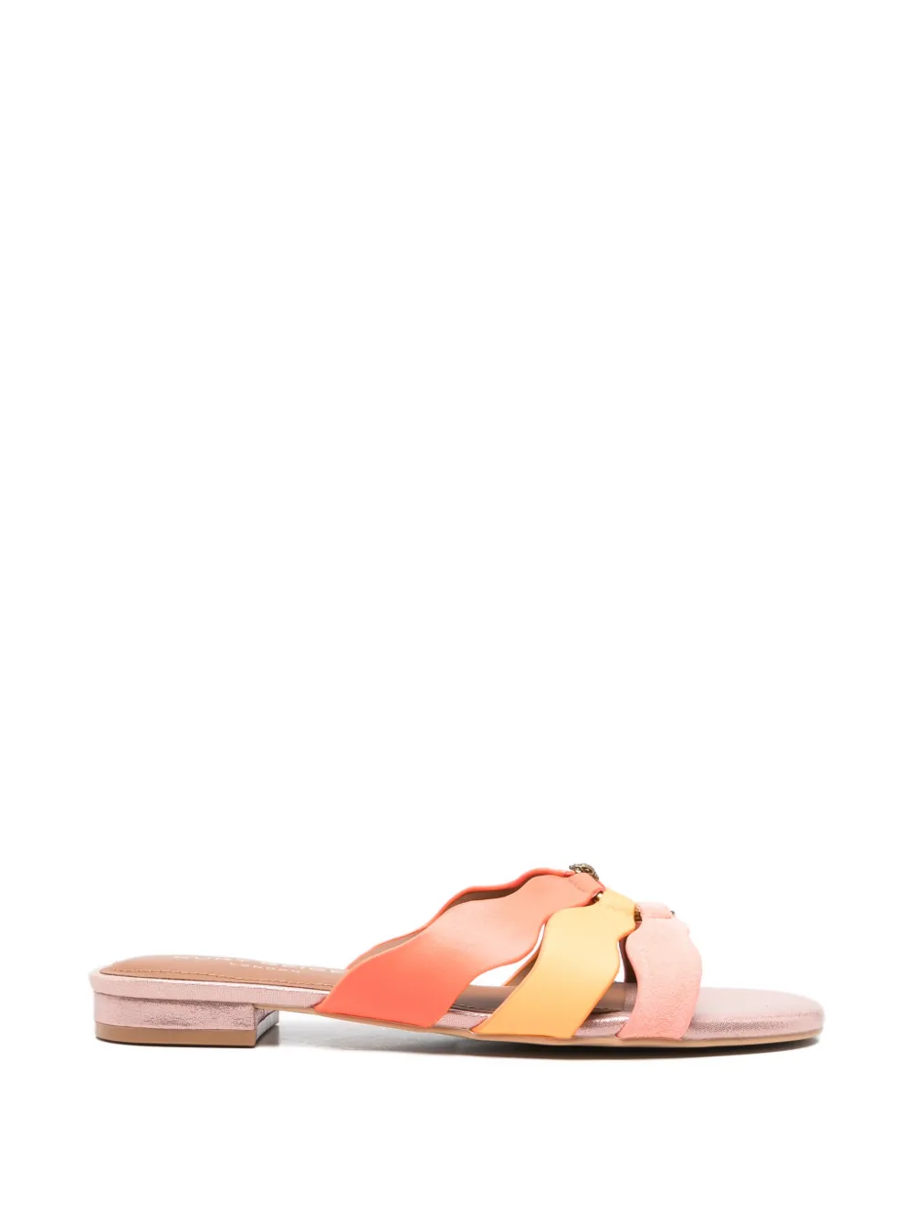 Kurt Geiger Sun Wave Ring-detail Flat Sandals In Multi