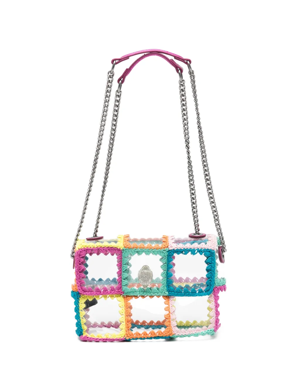 Kurt Geiger London Kensington patchwork chain shoulder bag - Rosa