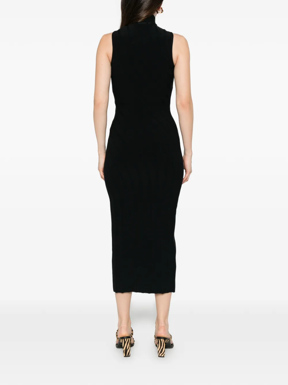 Cult Gaia Jessica midi-jurk Zwart
