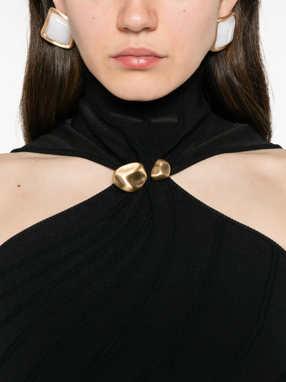 Cult Gaia Jessica midi-jurk Zwart