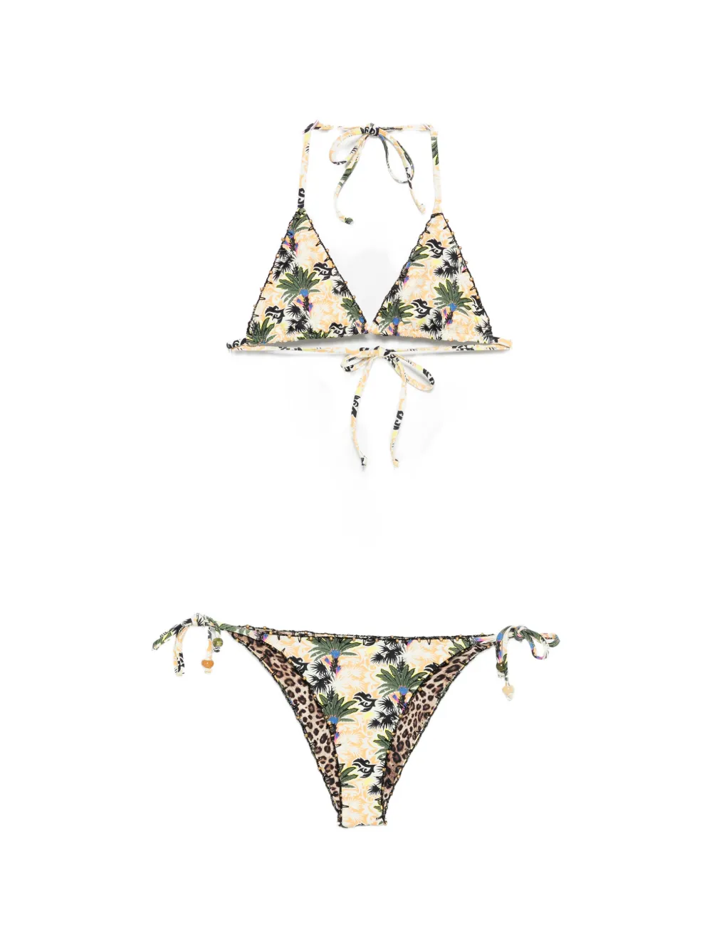 Anjuna leopard floral bikini set - Toni neutri