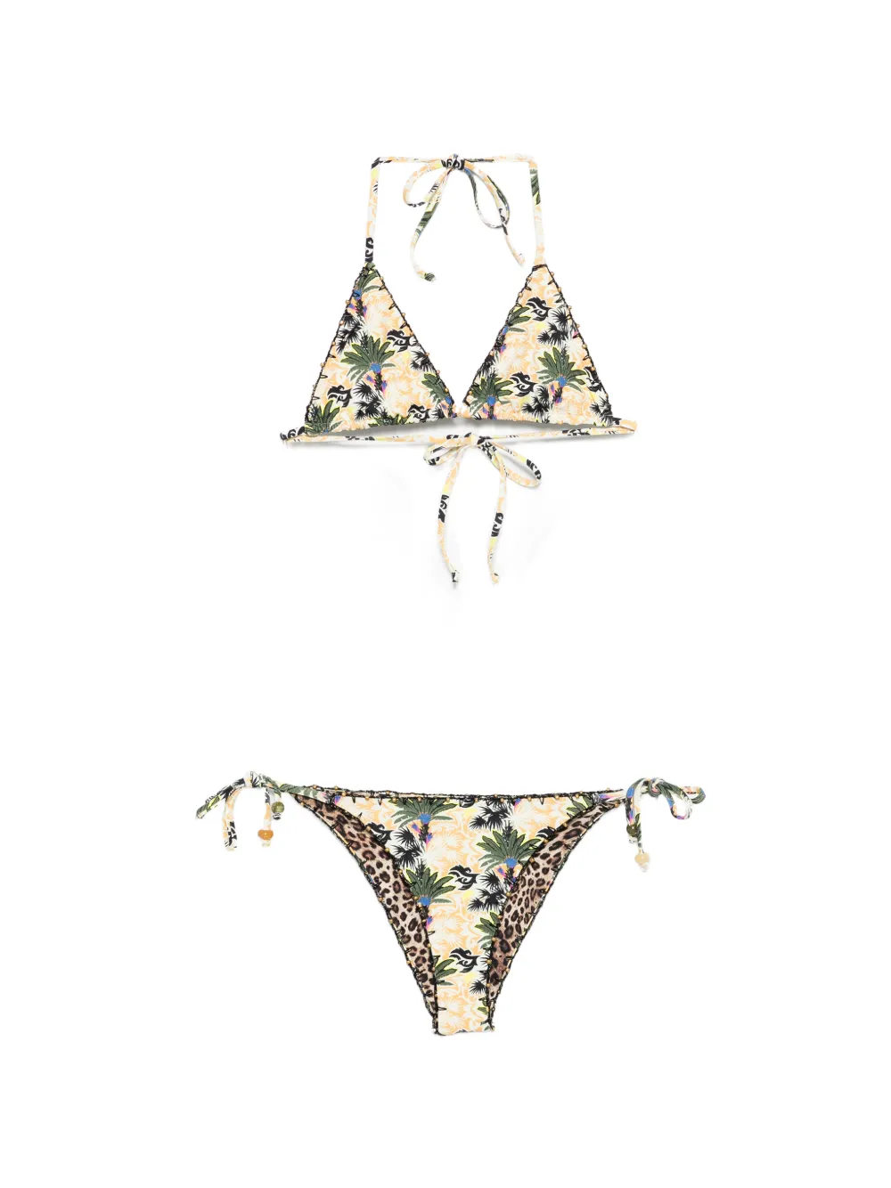 Anjuna leopard floral bikini set - Toni neutri