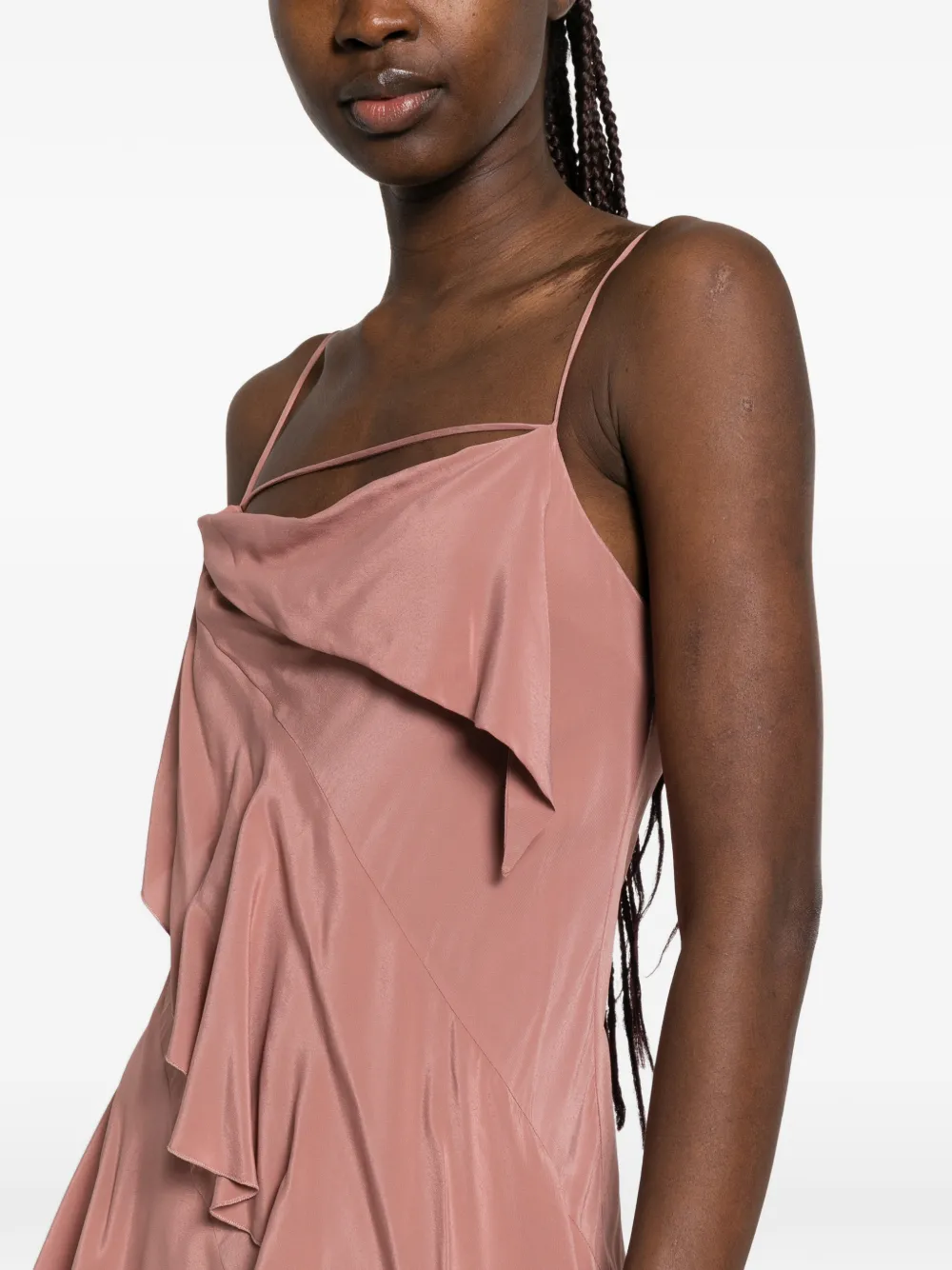 Patrizia Pepe Midi-jurk met ruches Roze
