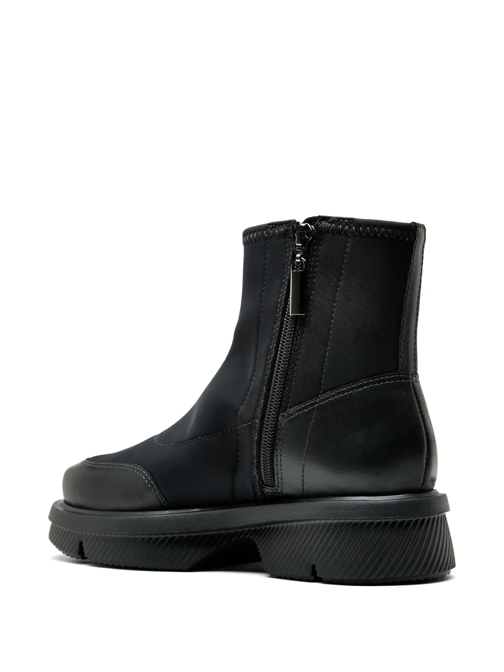 Sarah Chofakian Bergen zipper leather boots Zwart
