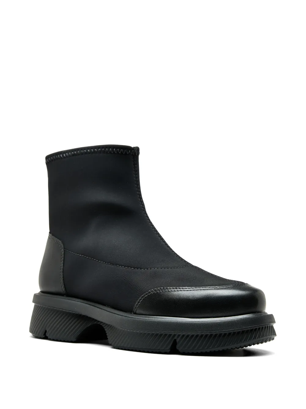 Sarah Chofakian Bergen zipper leather boots Zwart