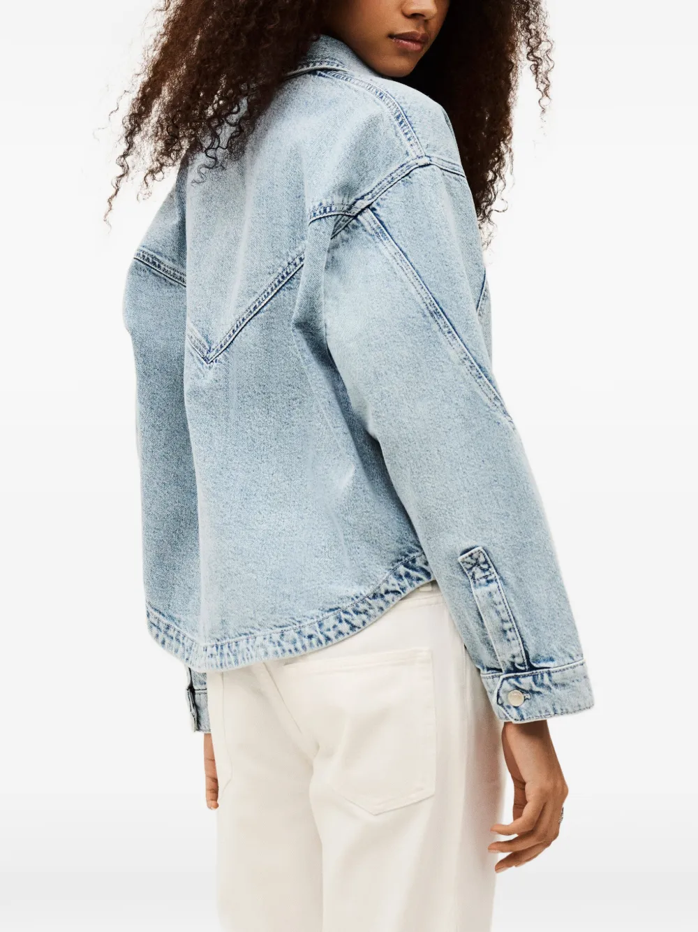 Ba&Sh Juno jack met opgestikte zak Blauw