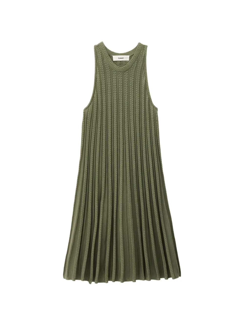 Ba&Sh Sinnta ribbed sleeveless dress - Verde