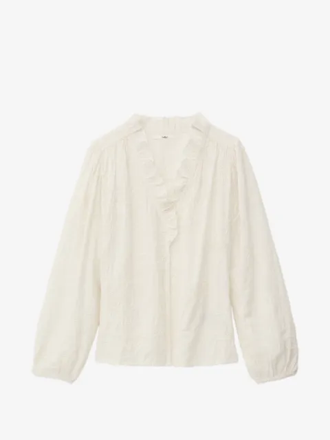 Ba&Sh Petty ruffled embroidered blouse