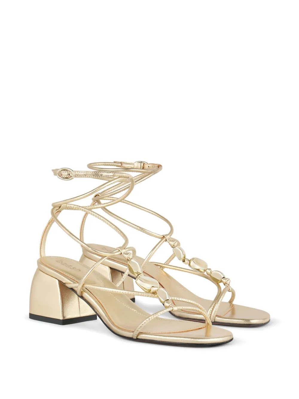 Ba&Sh Caya beaded strappy sandals Goud