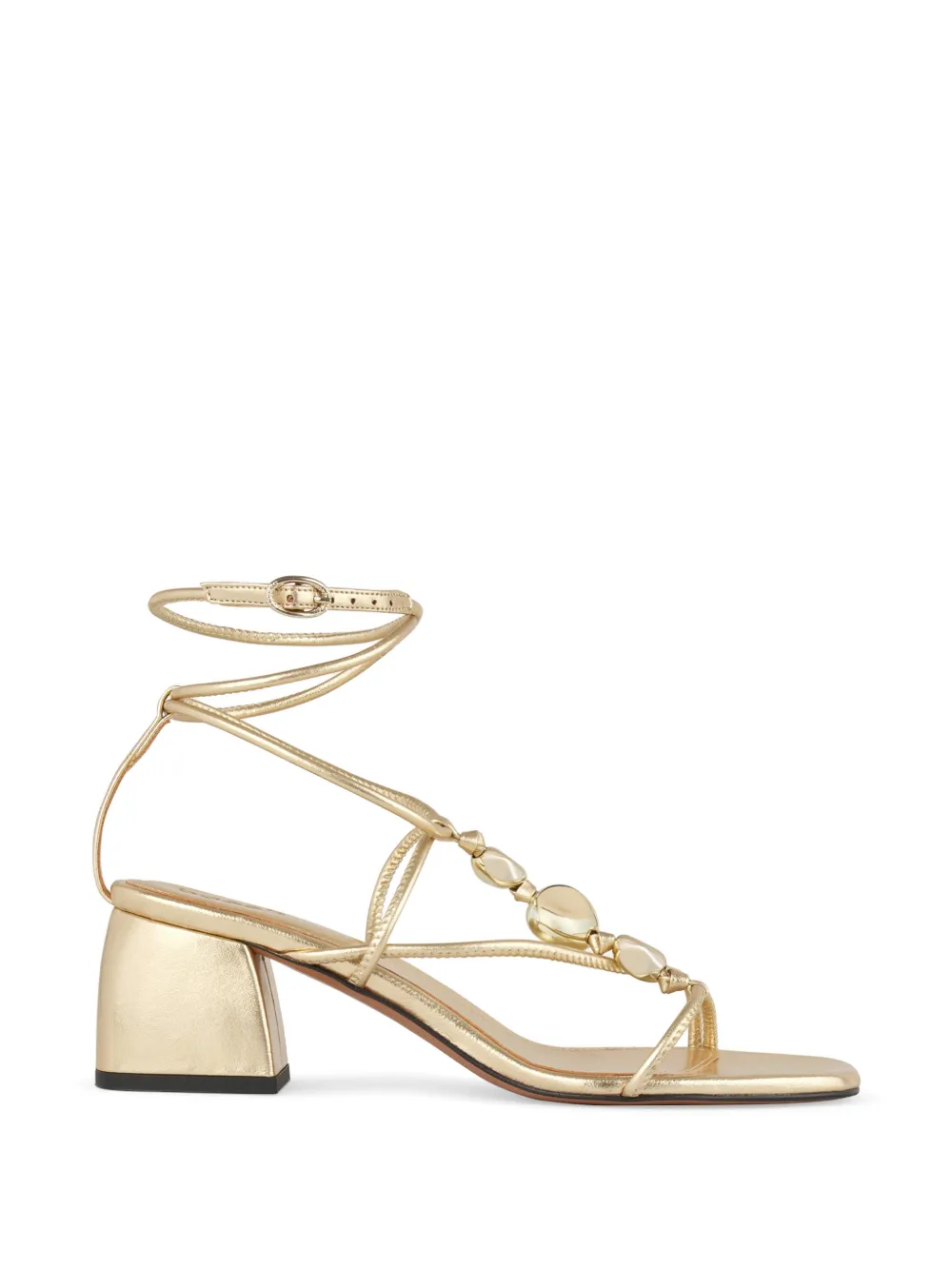 Ba&Sh Caya beaded strappy sandals Goud