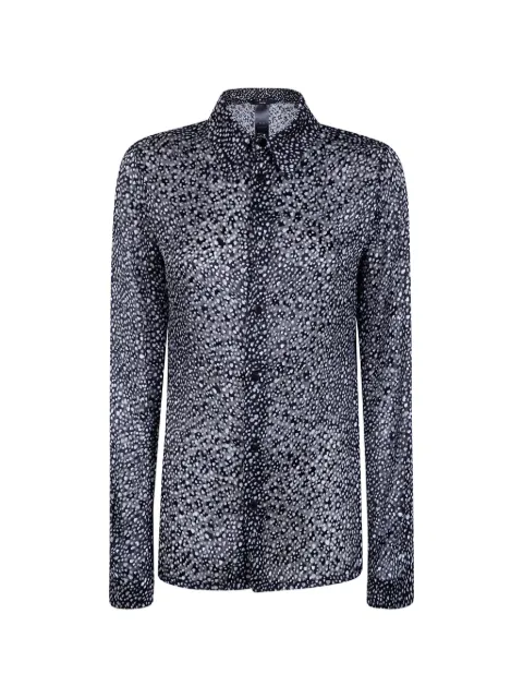 SAPIO devoré graphic-pattern shirt