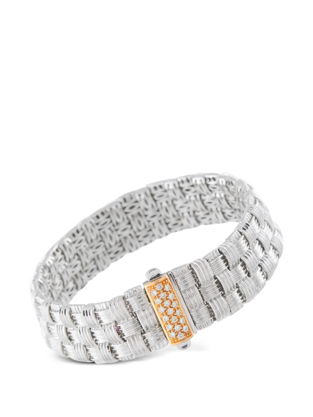 Roberto Coin Pre-Owned bracelet en or blanc serti de diamants - Argent