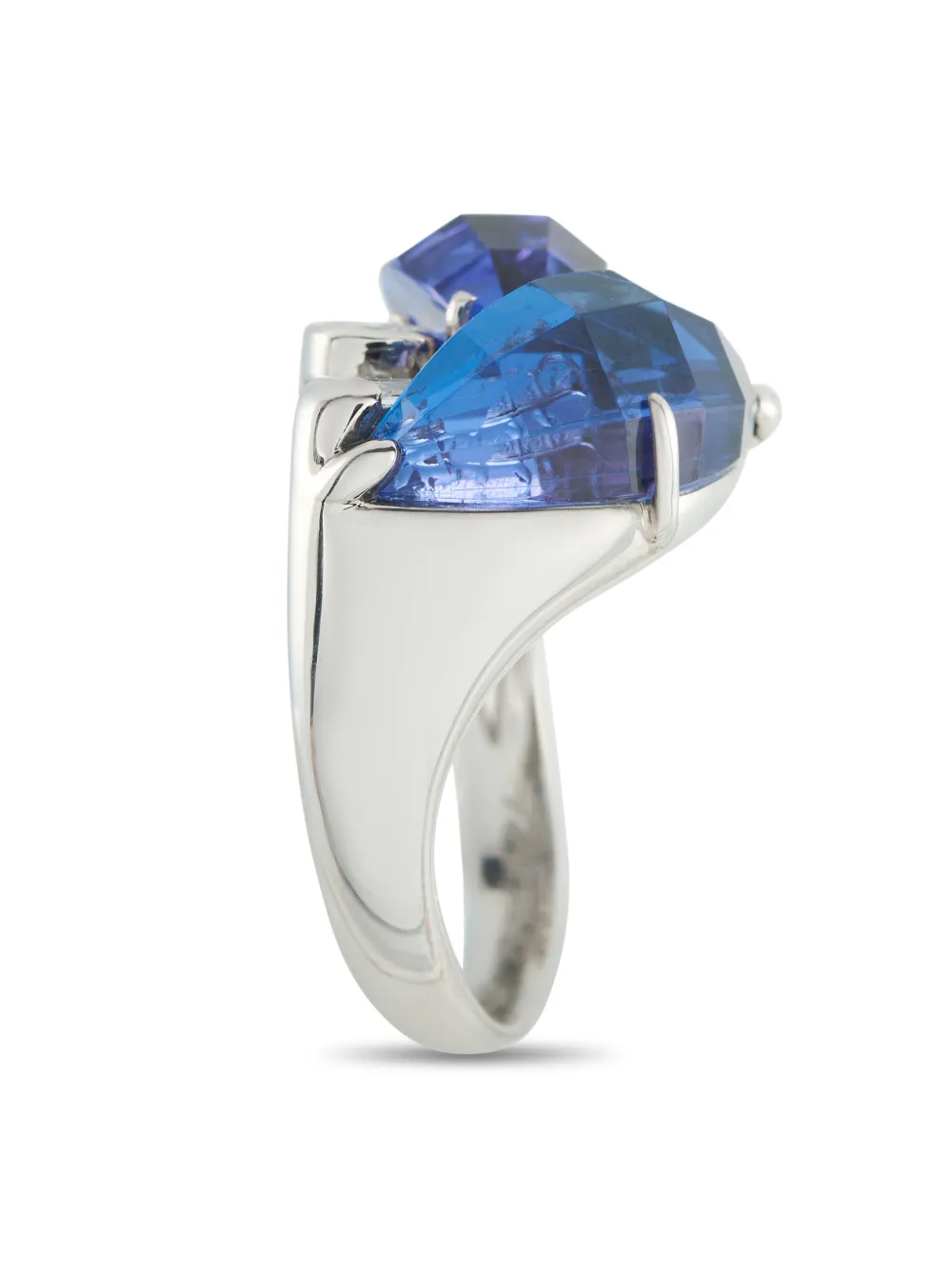 LB Exclusive platinum tanzanite and diamond ring - Argento