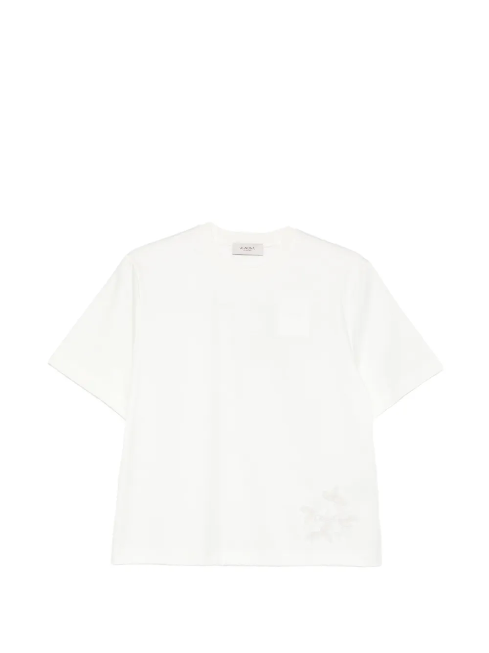 Agnona embroidered T-shirt - Bianco