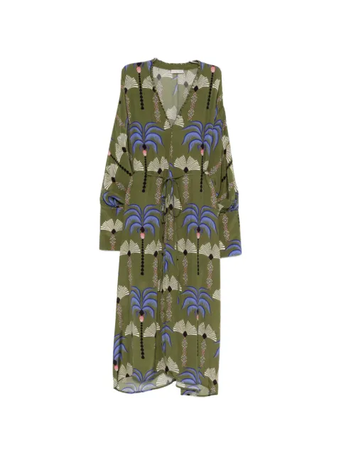 Anjuna Cassandra palm-print maxi dress
