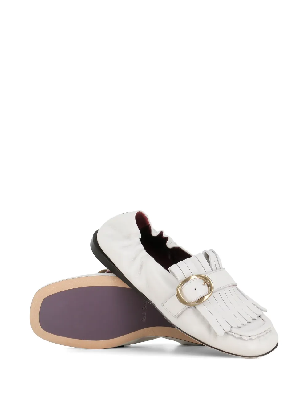 Paul Smith Loafers met gesp en franje Wit
