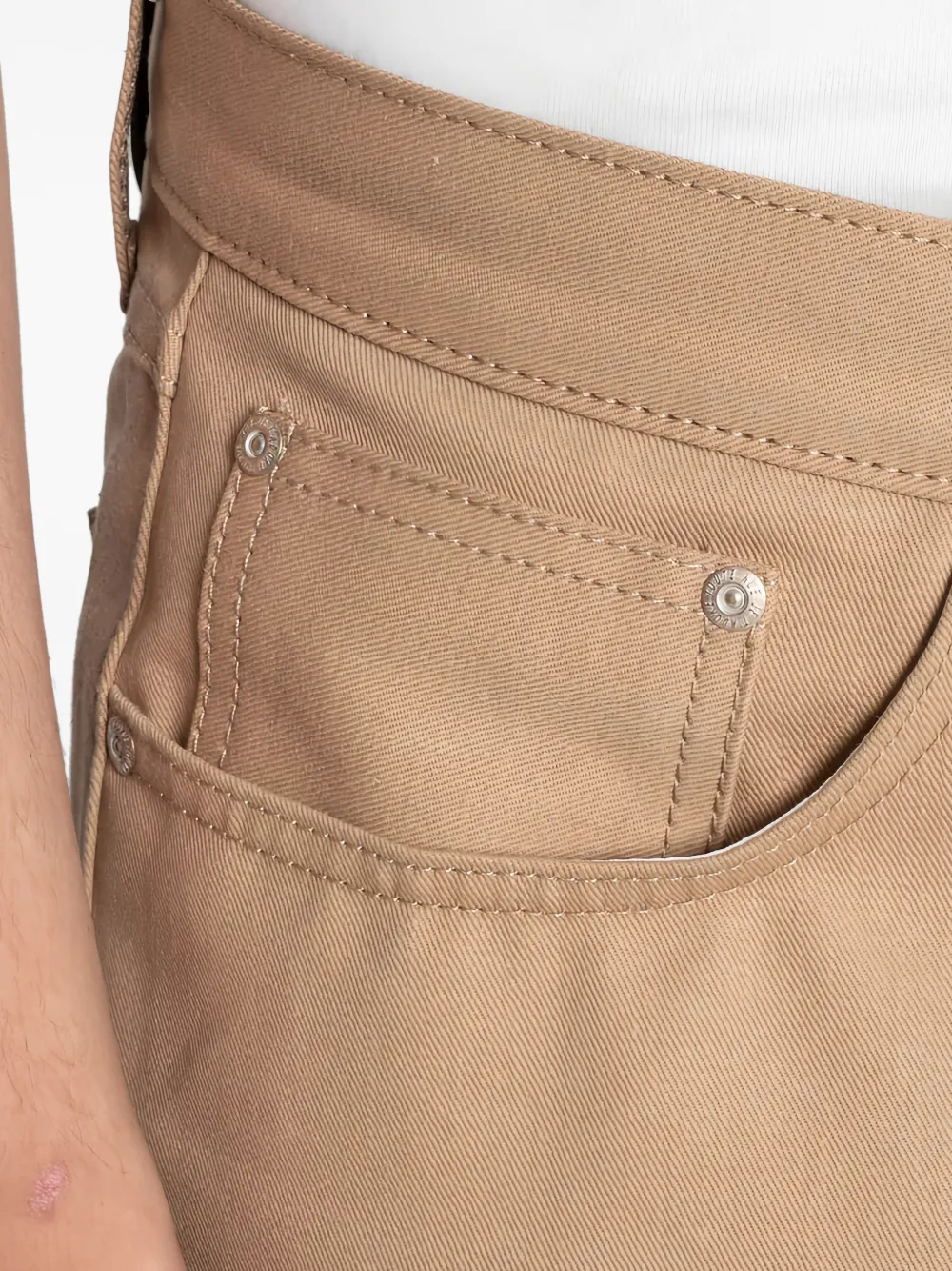 Naked and Famous True Guy Selvedge Slacks broek Beige