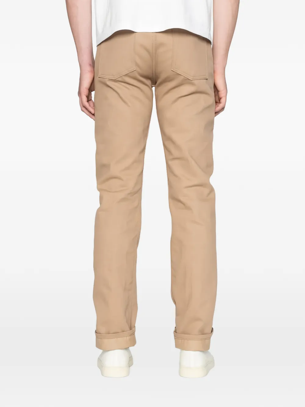 Naked and Famous Weird Guy Selvedge Slacks broek Beige