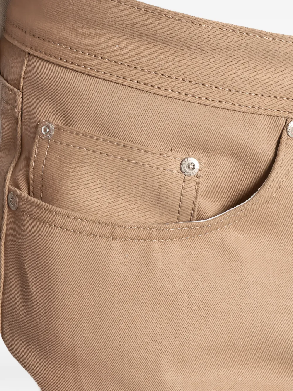 Naked and Famous Weird Guy Selvedge Slacks broek Beige