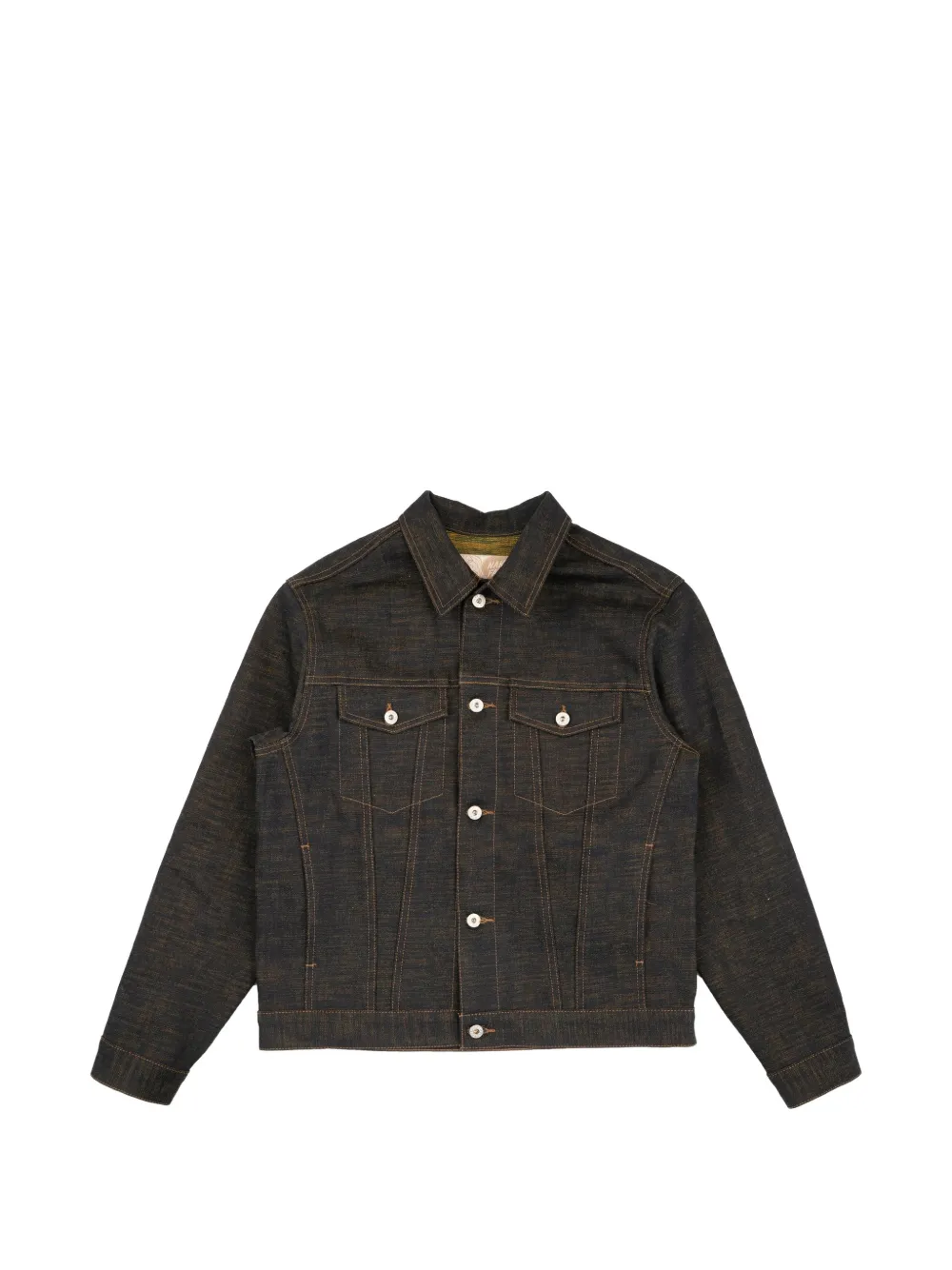 Naked and Famous Citrus Kasuri Selvedge button denim jacket - Blu