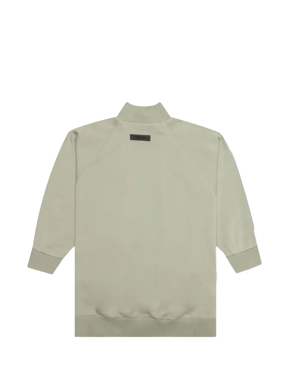 FEAR OF GOD ESSENTIALS mock-neck logo-patch T-shirt Groen