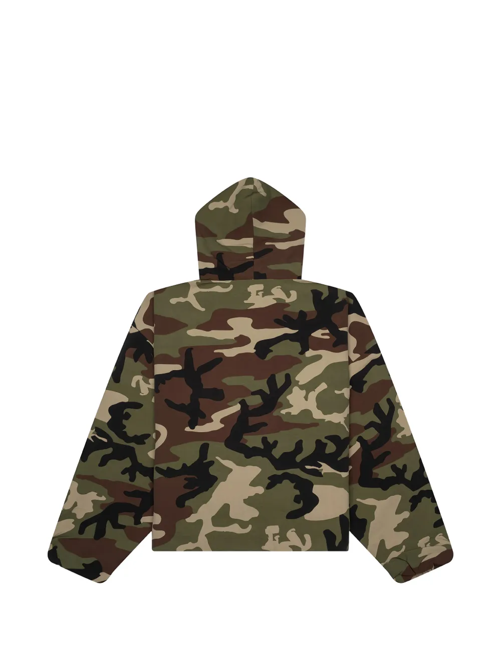  Fear Of God Essentials Hooded Camouflage Jacket - Green 