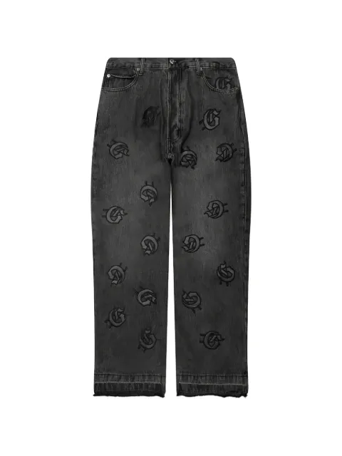 GODSPEED Infinity V2 logo-patch frayed jeans