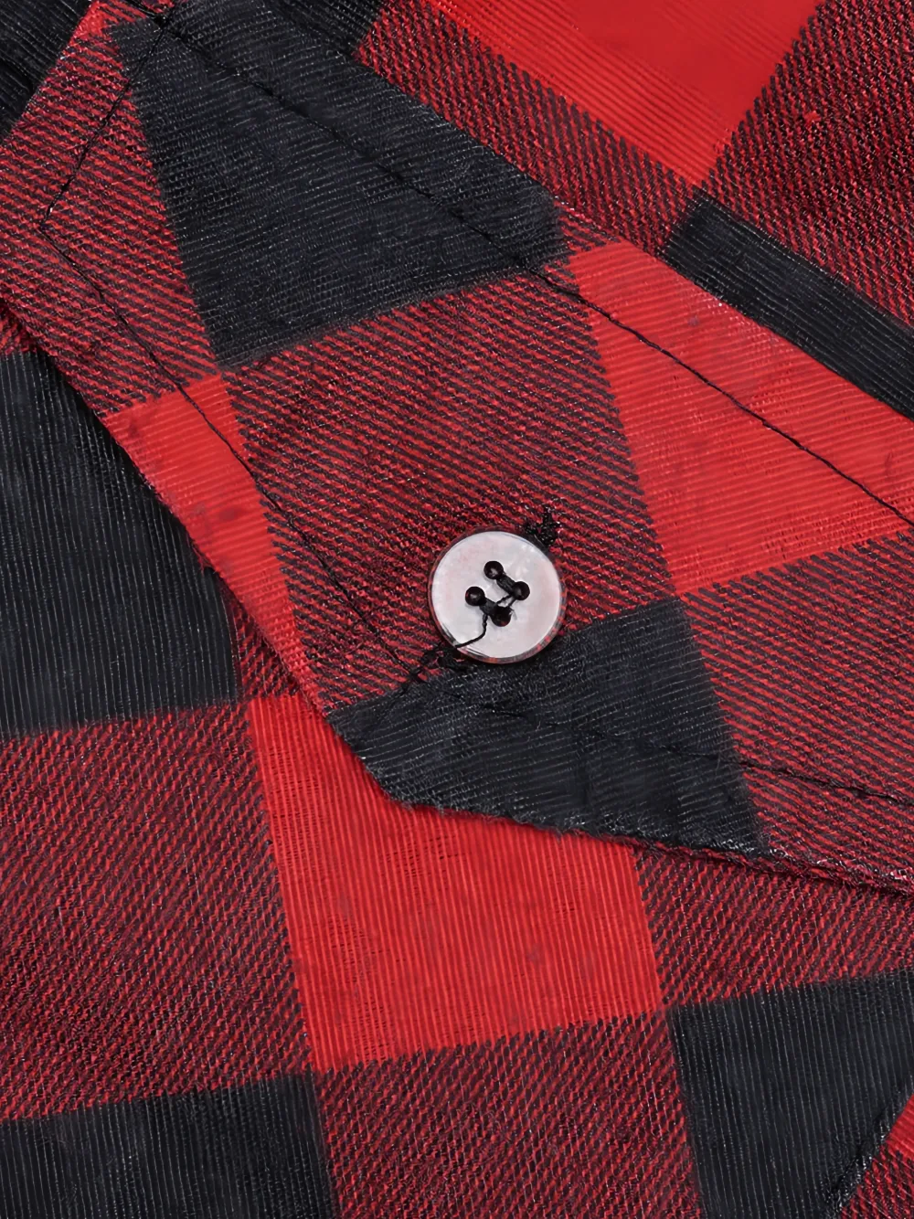 Needles Overhemd met patchwork Rood