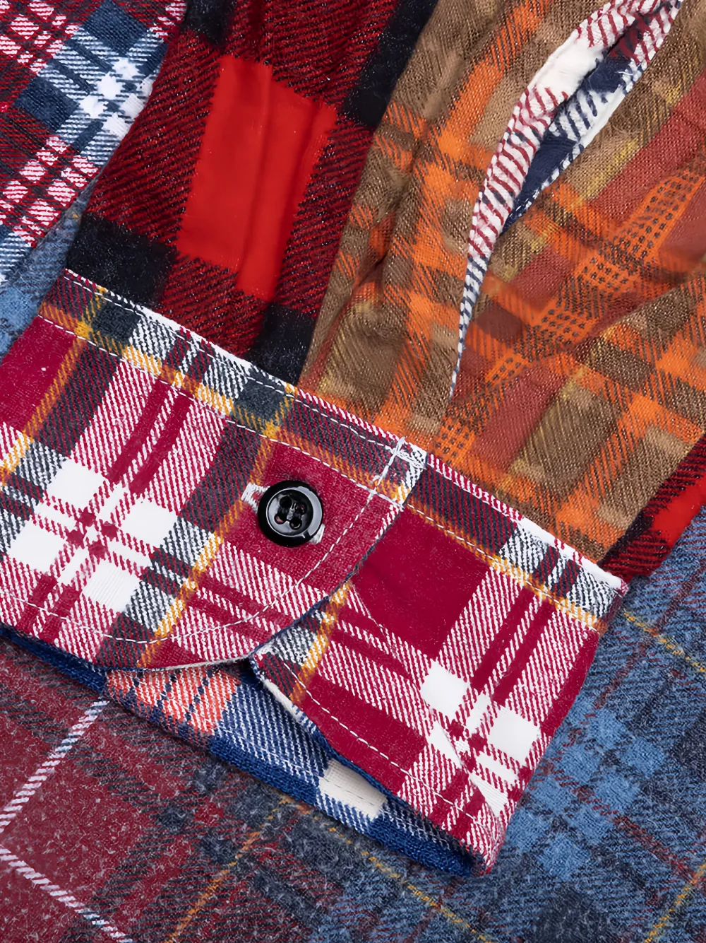 Needles Overhemd met patchwork Rood