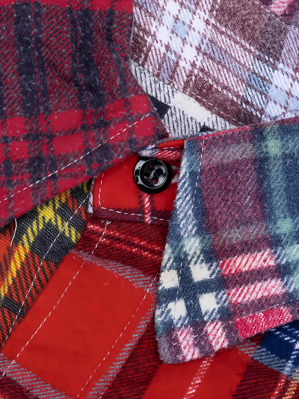 Needles Camicia Con Design Patchwork - Rosso 