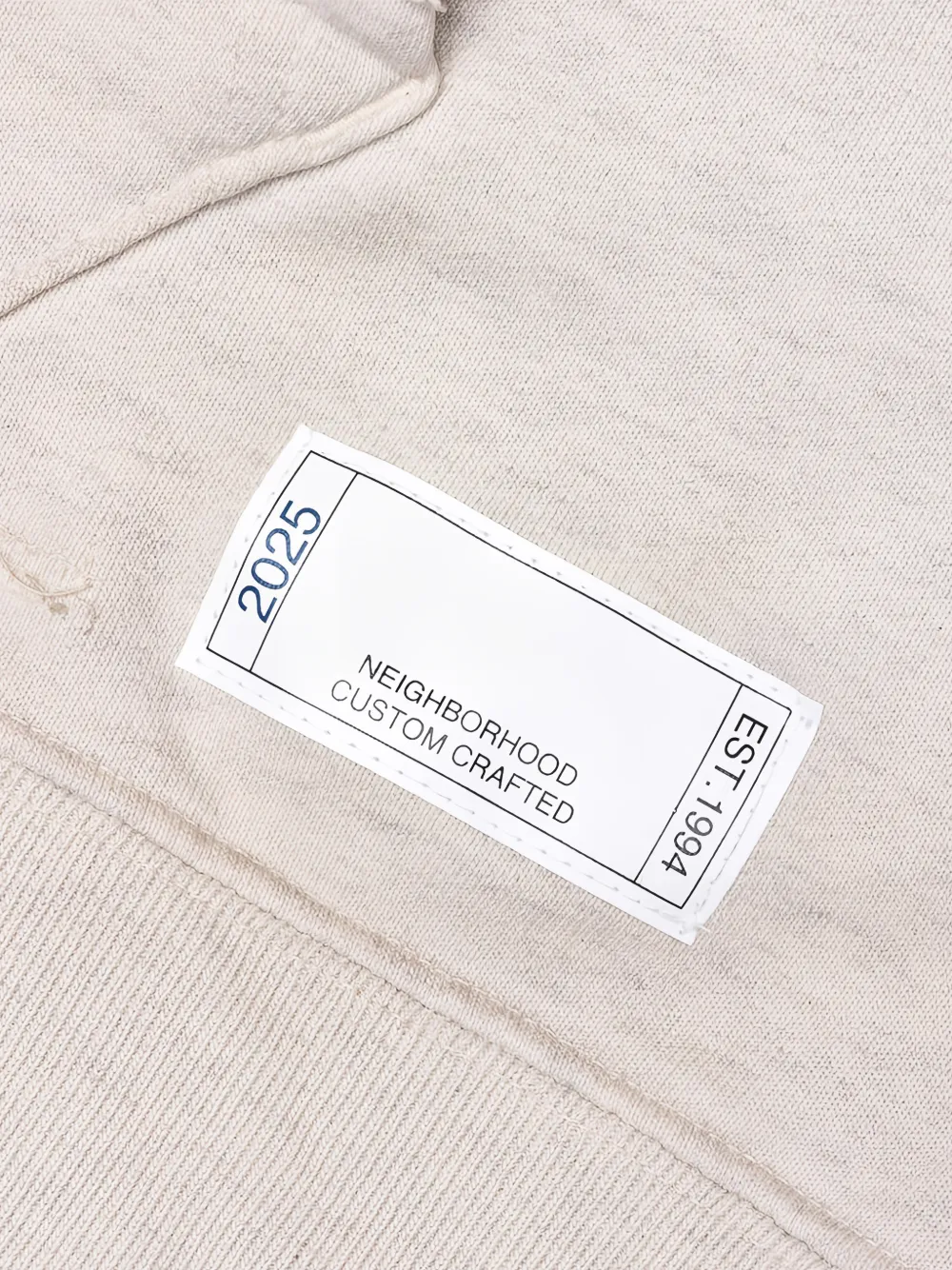 Neighborhood Gerafelde hoodie Beige