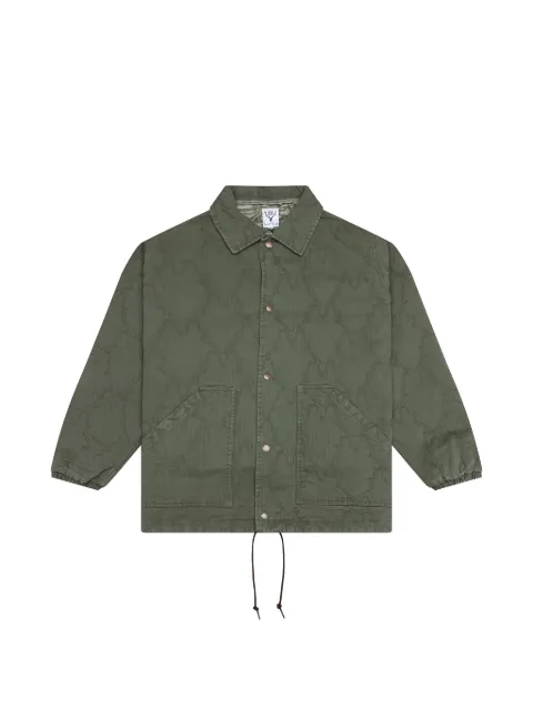 SOUTH2 WEST8 skull-quilting herringbone jacket
